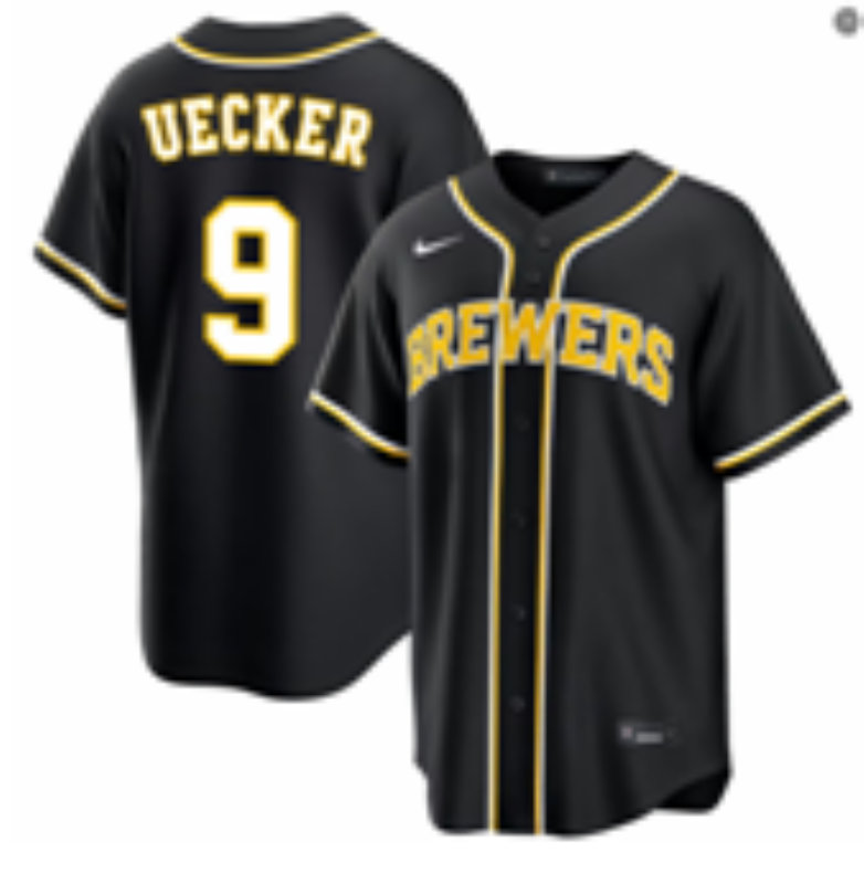 Men 2026 Milwaukee Brewers #9 Uecker black Game Nike MLB Jersey 052807
